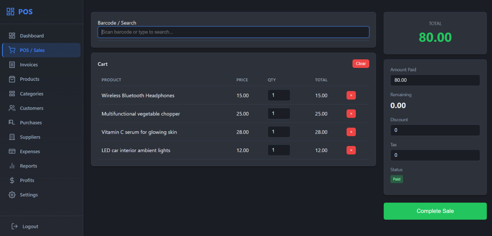 Point of Sale (POS) & Inventory Management System | Free Hosting Included