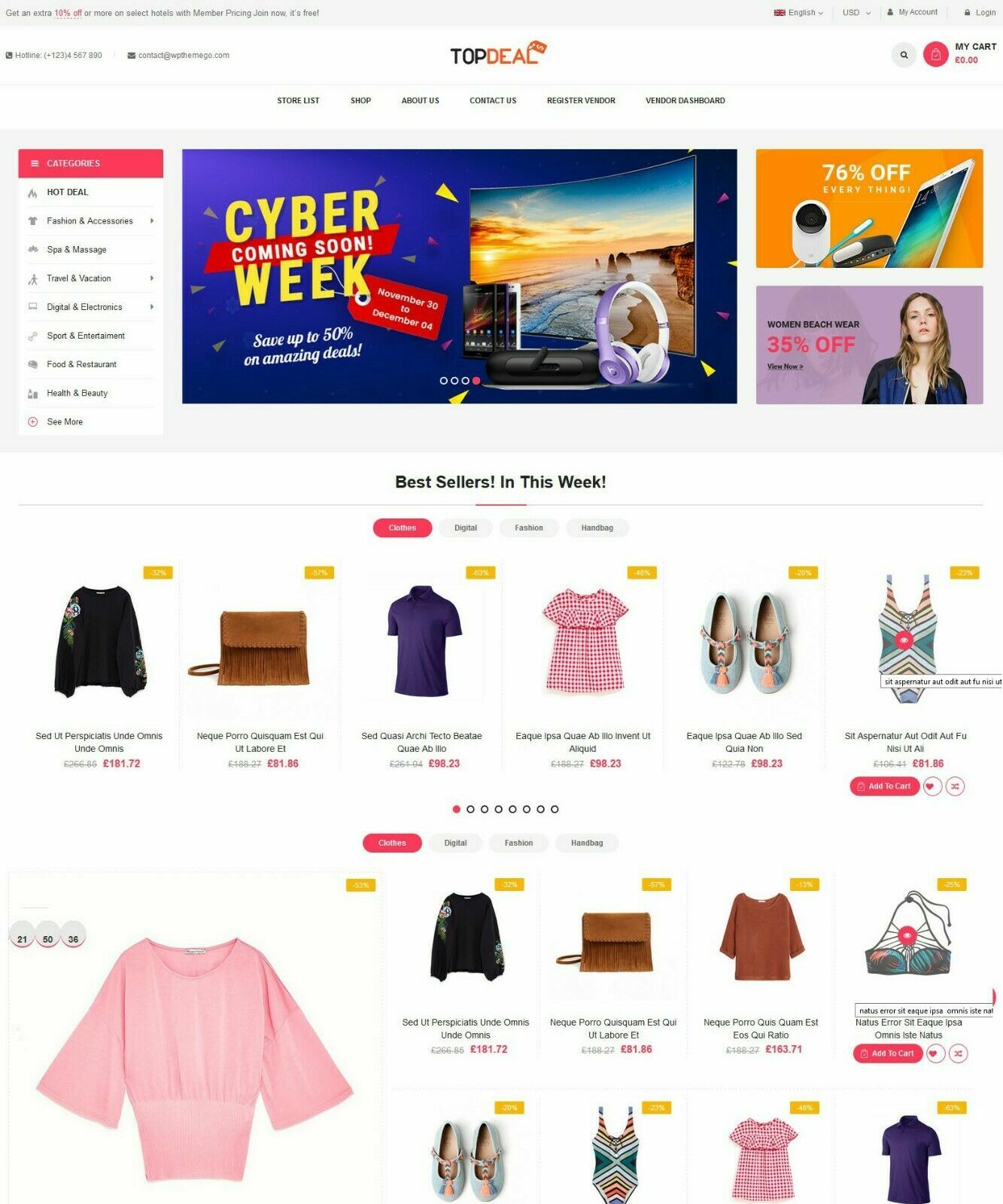 Online Shop/Store Ecommerce Website + Multi Vendor + Free Hosting