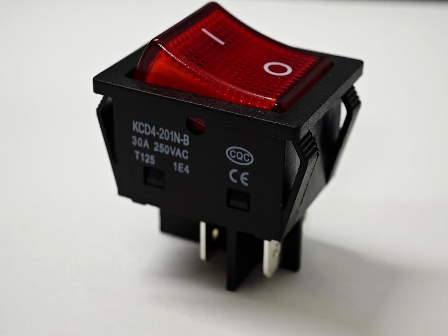 «2 Pack 30A 250V Rocker Switch, Red LED, DPST 4 Pin, Heavy Duty, 120V Toggle «