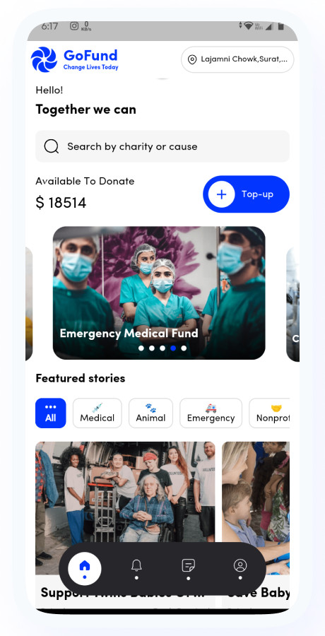GiveFund Flutter Fundraising App | Donation, Crowdfunding Platform + Admin Panel