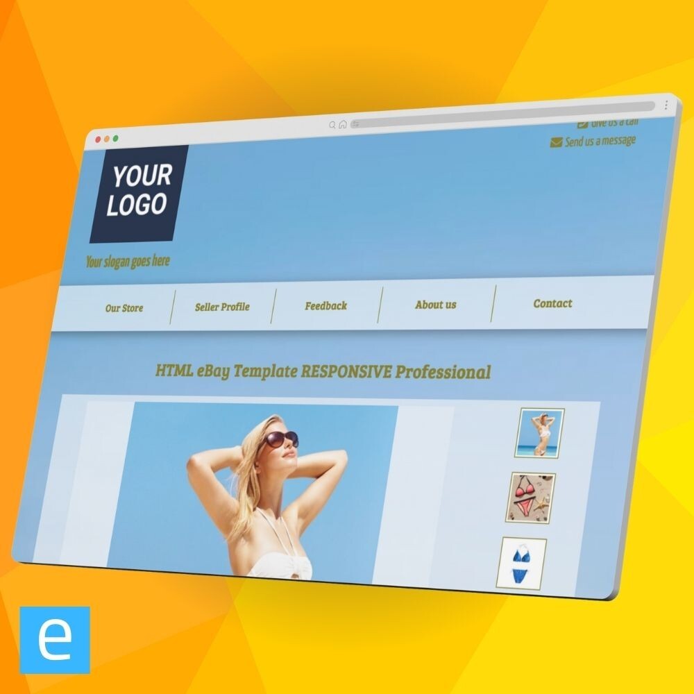 eBay Template RESPONSIVE Professional – lime – NO CODING REQUIRED