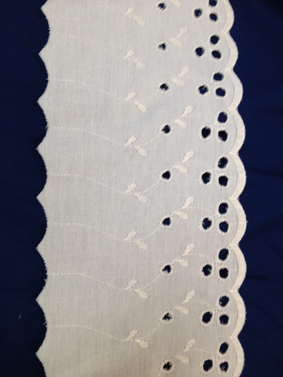 10 yards embroidered eyelet Lace White 4 1/2″ wide Trim Sewing same day ship