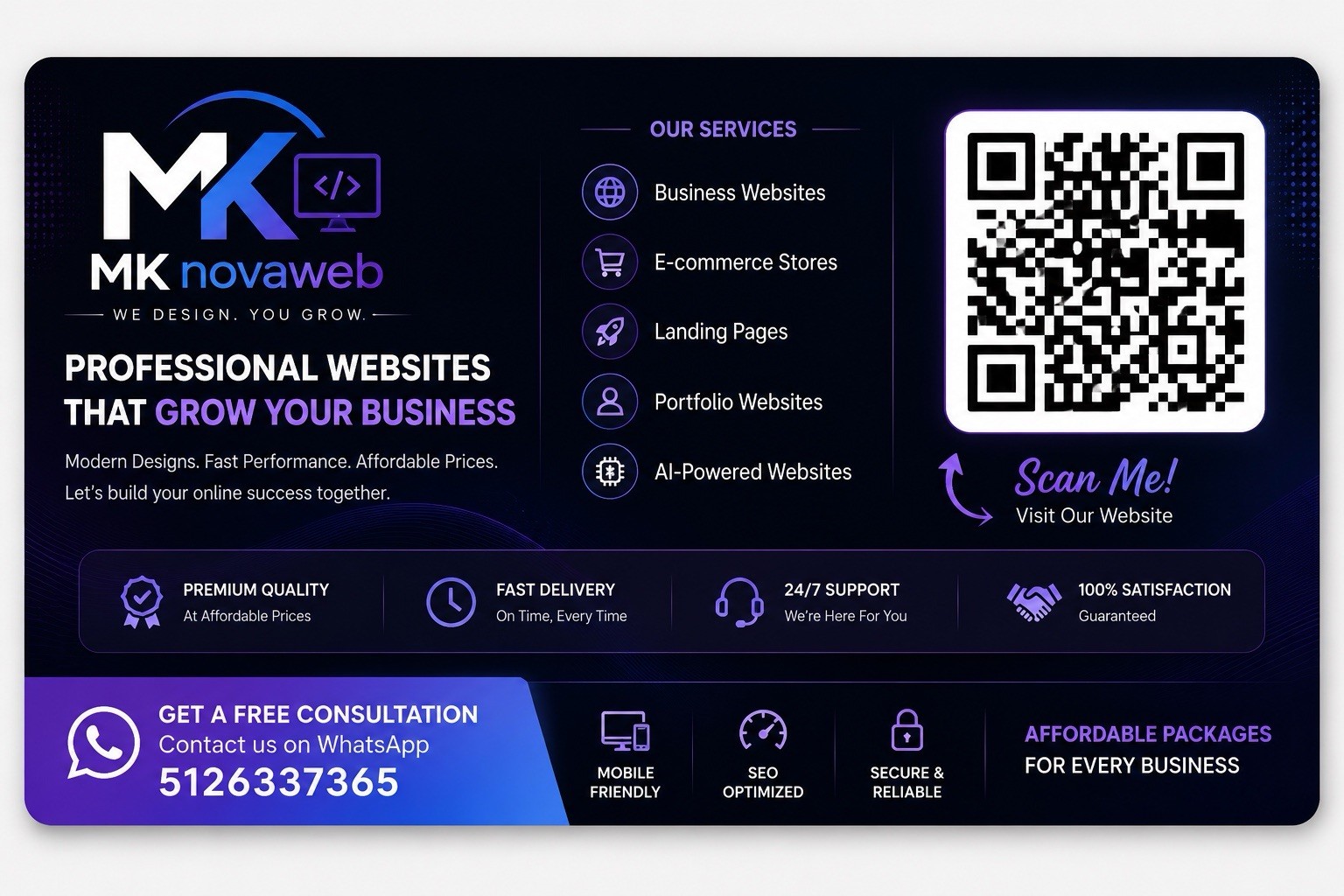 MK novweb Professional Website Design – Business, E-commerce & Landing Pages