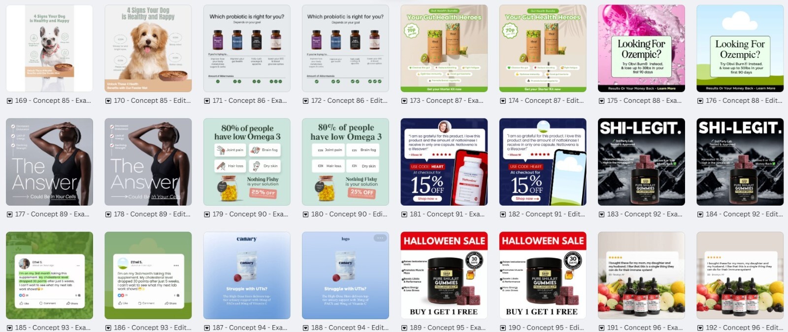 150-Supplements/Health & Wellness Eemplates | Ready-to-Use Digital Designs