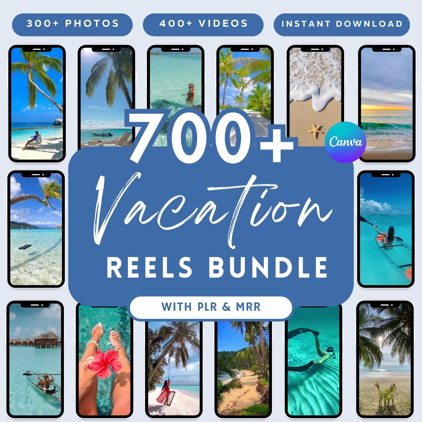 700+ Beach Vacation Reels & Photos with MRR Rights