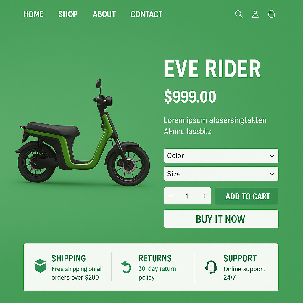 Bespoke Custome design Online Store Professtional