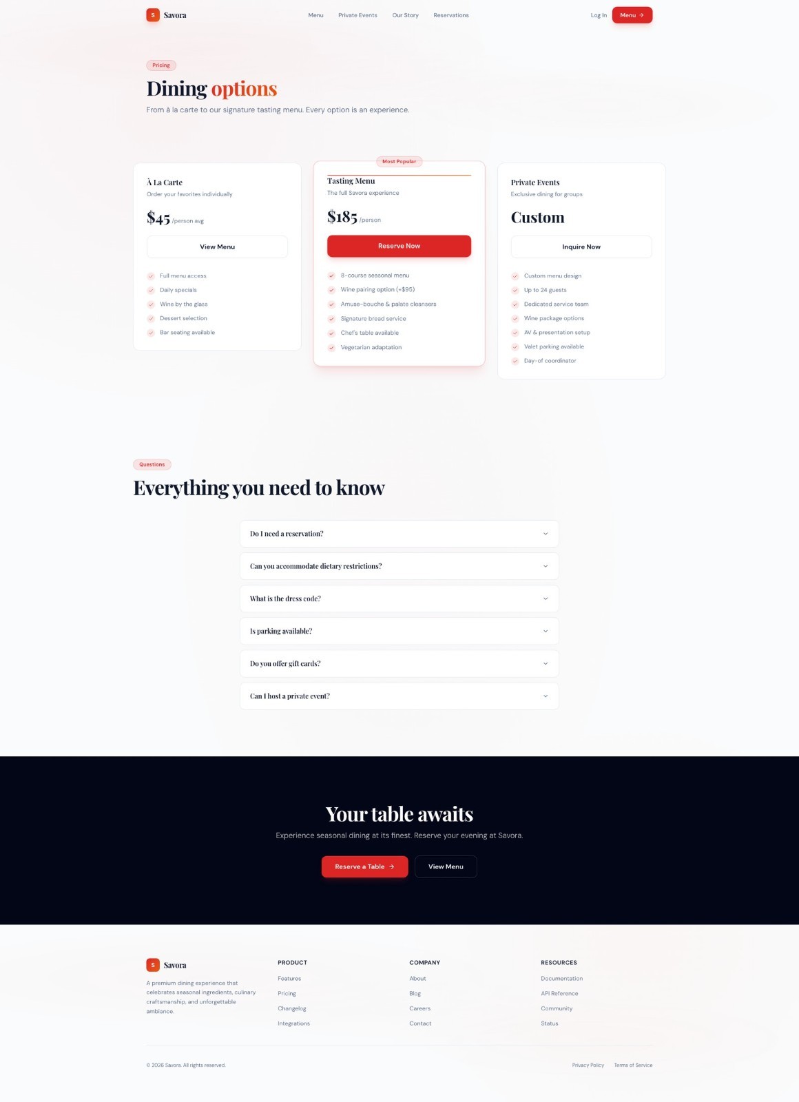 Premium SEO Custom Website Design & Development – food, cafe service Website