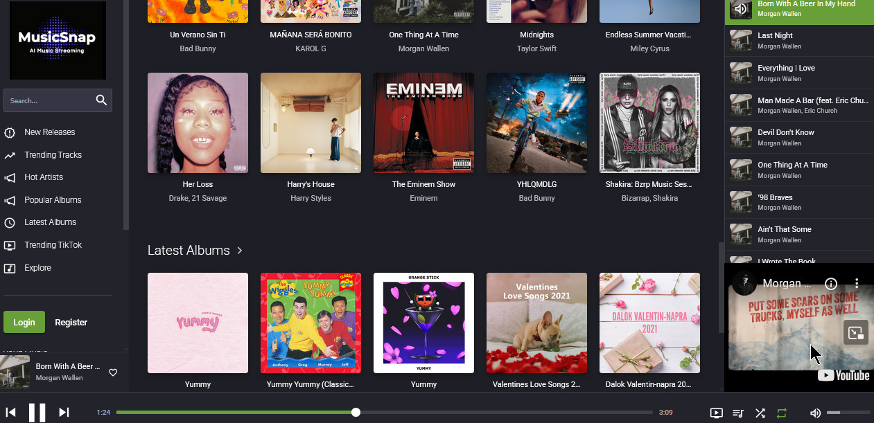 Music and Video Search Engine Streaming Tube Website + Free Hosting