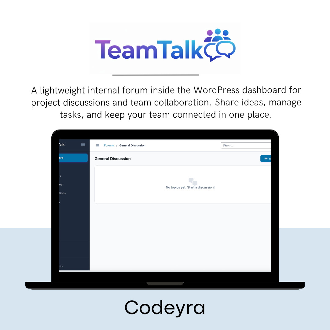 TeamTalk – WordPress Team Communication Plugin (1 Year Activation)