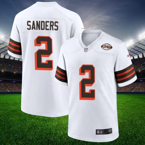 Shedeur #2 Browns White Alternate Stitched «All Sizes»