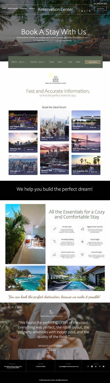 WordPress Site Development- Pet site, Furniture site, Pool site, Lodge/Hotel