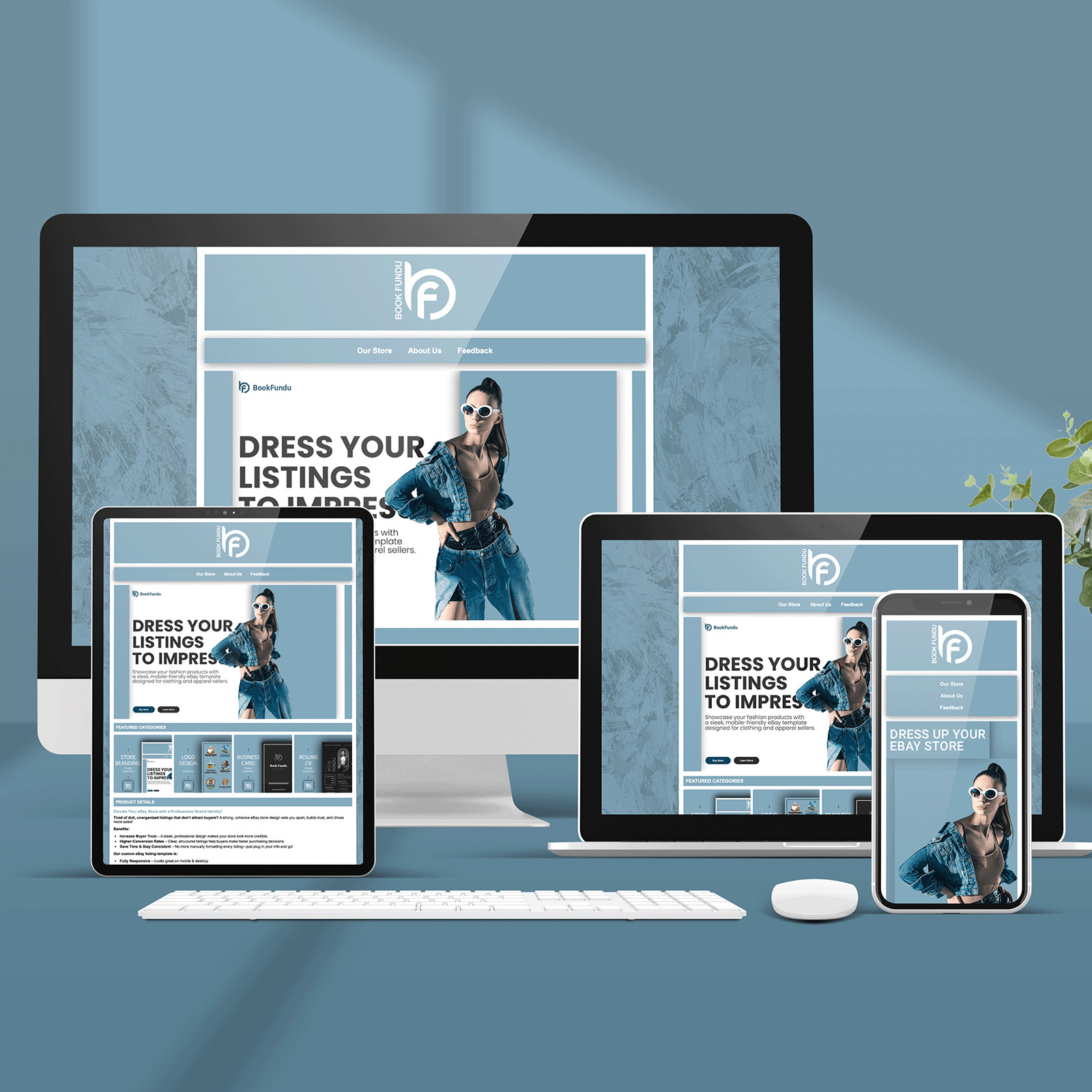 eBay Store Design, Branding, Listing Template, Banner & Logo – Responsive – 2025