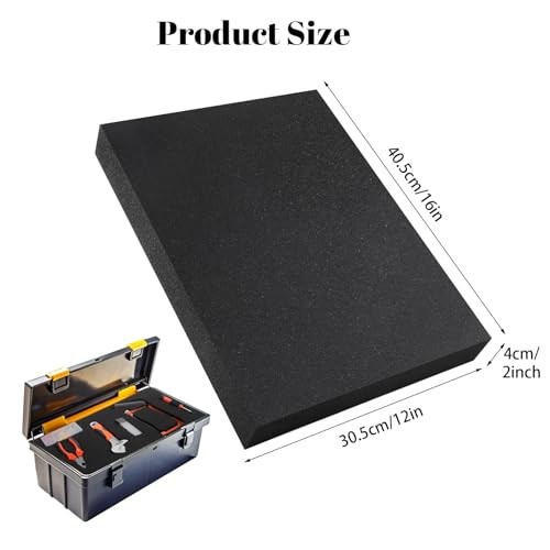 6 Pack Polyurethane Foam Sheets 16x12x2 Inch Cuttable Case Insert Tool Box Liner