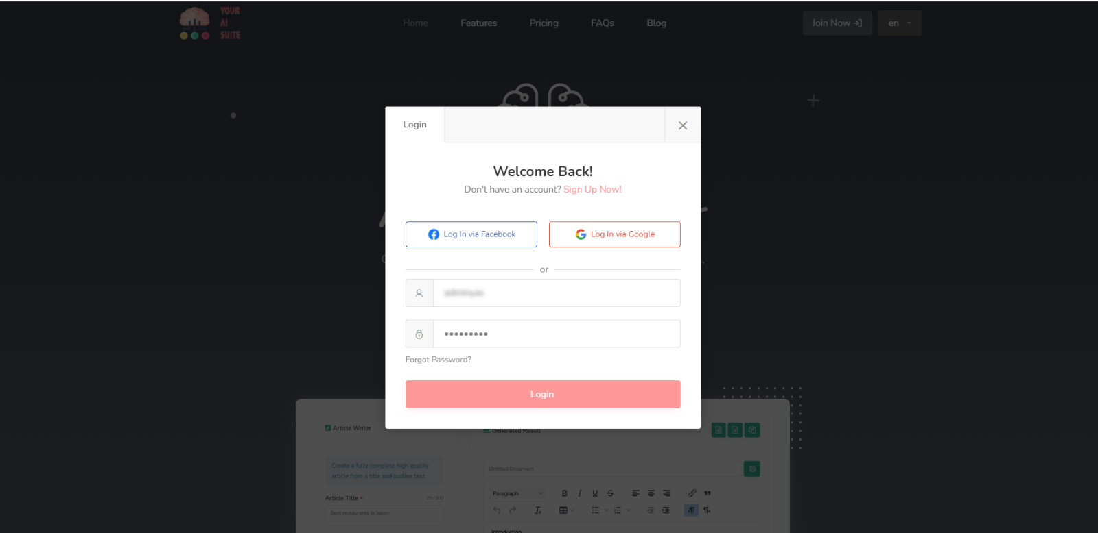 SaaS website for sale