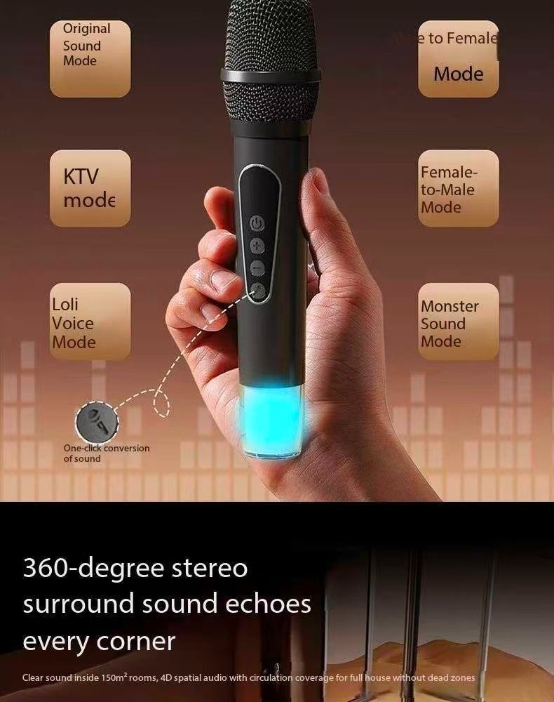 Outdoor Microphone and Speaker All-in-One Wireless Bass Bluetooth Speaker