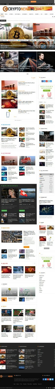 Automated WordPress BTC Crypto News Website-Turnkey Profitable Site