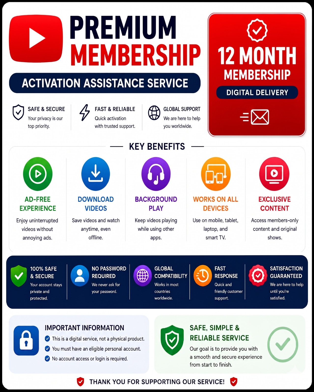 YouTube Premium 1 Year