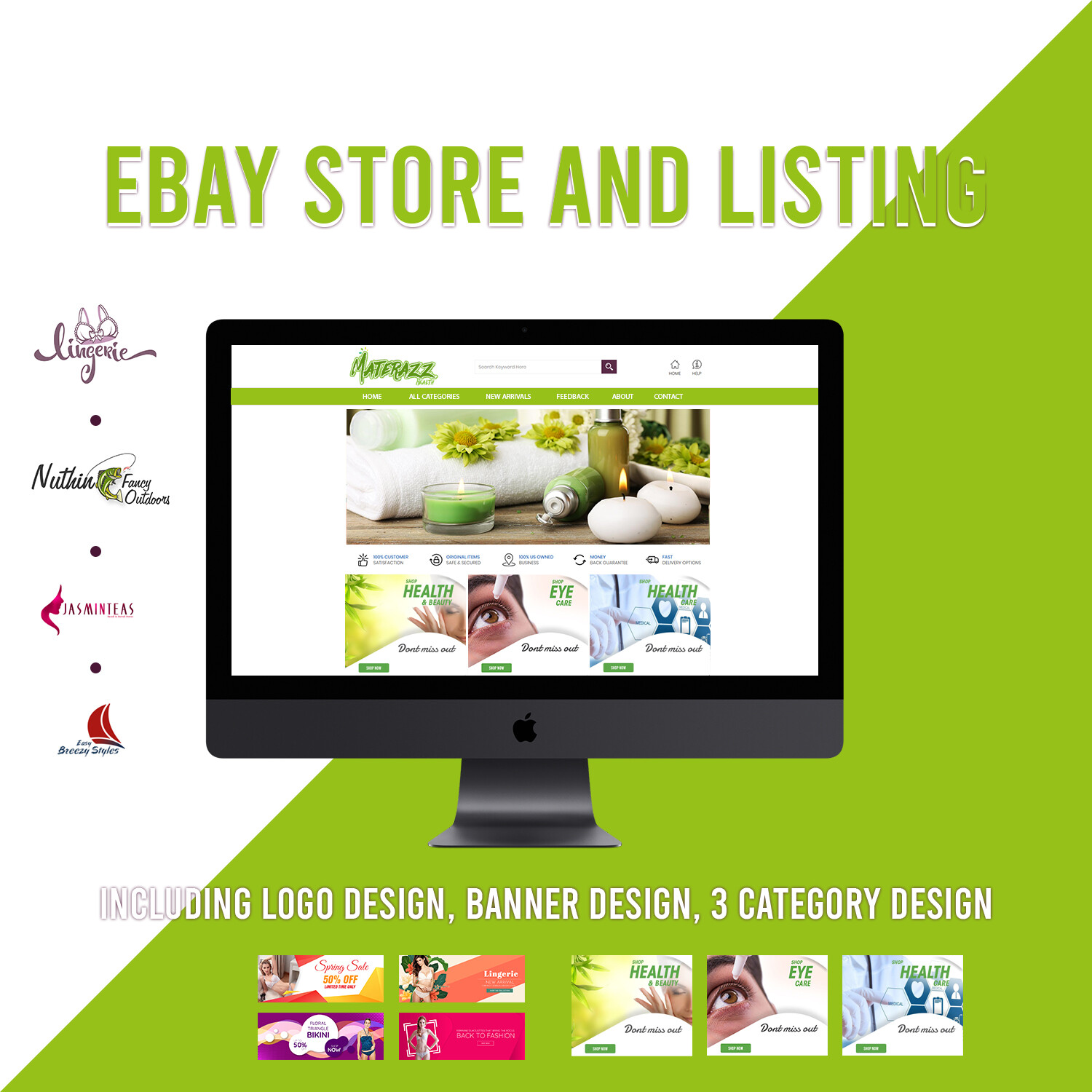 Ebay Store Design & Listing Template, Mask, Gloves theme 2020 FREE LOGO DESIGN