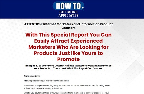 How To Get More Affiliates