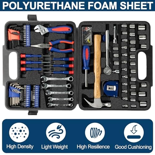6 Pack Polyurethane Foam Sheets 16x12x1 Inch High Density Packing Cushion Insert