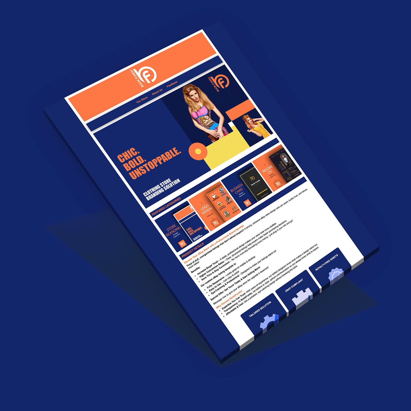 Modern eBay HTML Listing Template & Store Design | Sleek & Responsive – 2025