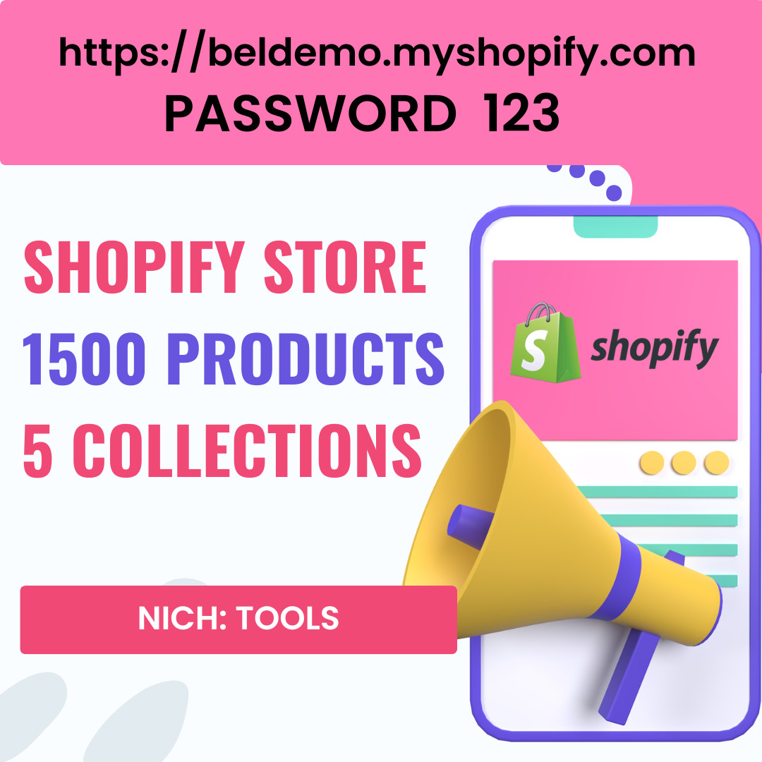 READY-MADE DROPSHIPPING Shopify Store – Tools- 1500 Products – 5 Collections