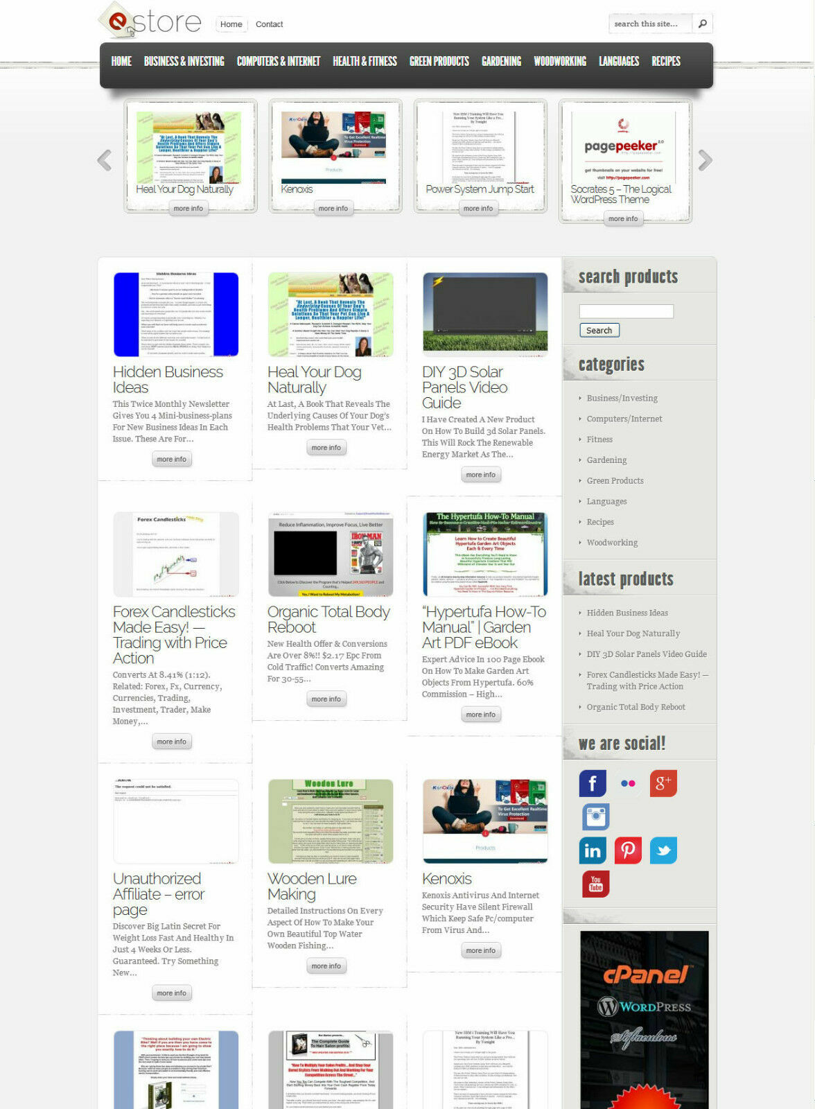 ClickBank Affiliate Store Website, Fully AutoPilot and Customizable AUTO UPDATE