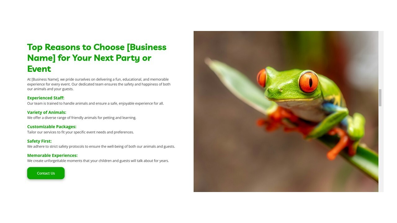 Petting Zoo & Animal Parties Customized Business Website *SEE FULL DESCRIPTION*