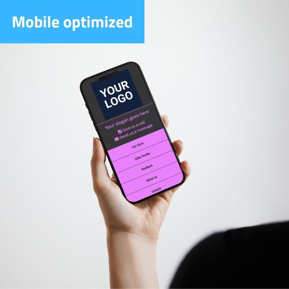 eBay Template – Responsive modern – black – Mobile Optimized + Editor