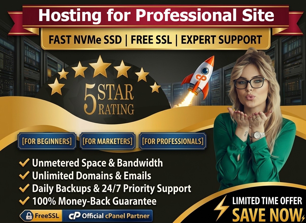 Hosting for Professional Site – 🏆Unlimited SSD + SSL + Support | Only $14.99/Yr