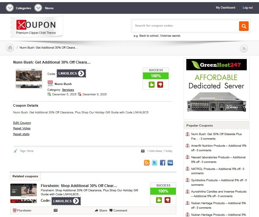 Turnkey Coupons Deals Affiliate WebSite AUTOPILOT+ Free Hosting with SSL