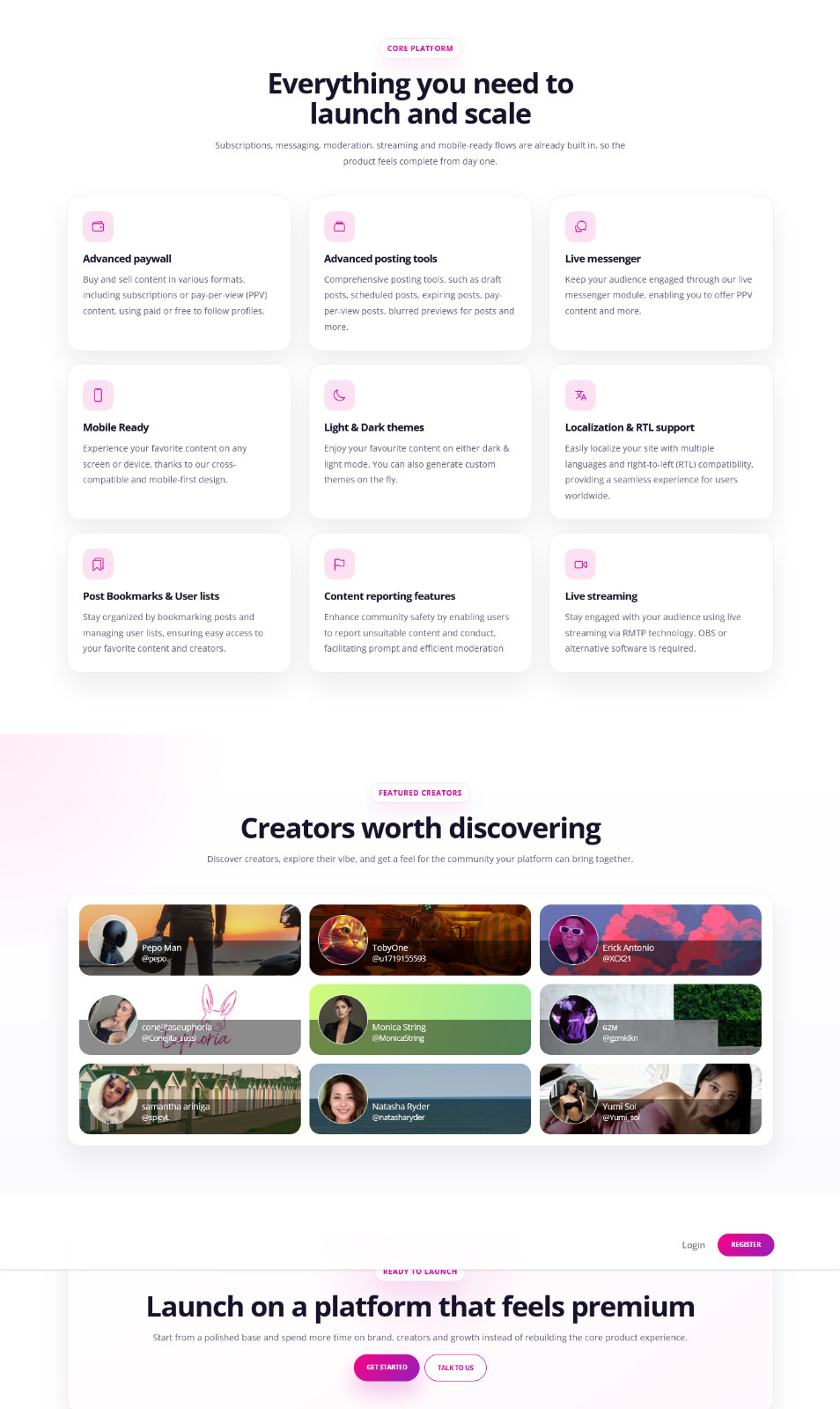 JustCreators – Content Creators PHP SaaS Platform – Premium Content Subscription
