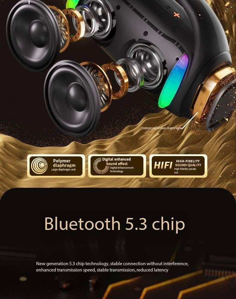 Microphone and speaker all-in-one wireless Bluetooth microphone