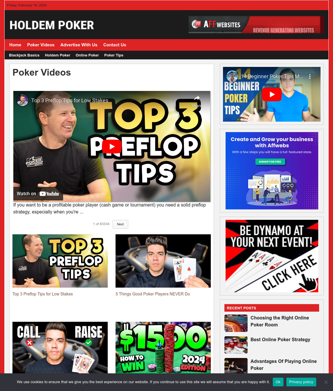 POKER TIPS Website Business For Sale – Work From Home Internet Business