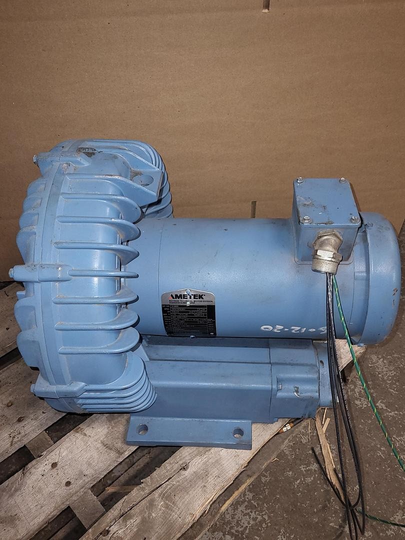 Ametek regenerative blower 3.5 HP TEFC 3 PH 230 / 460 V cat# 51895 RPM