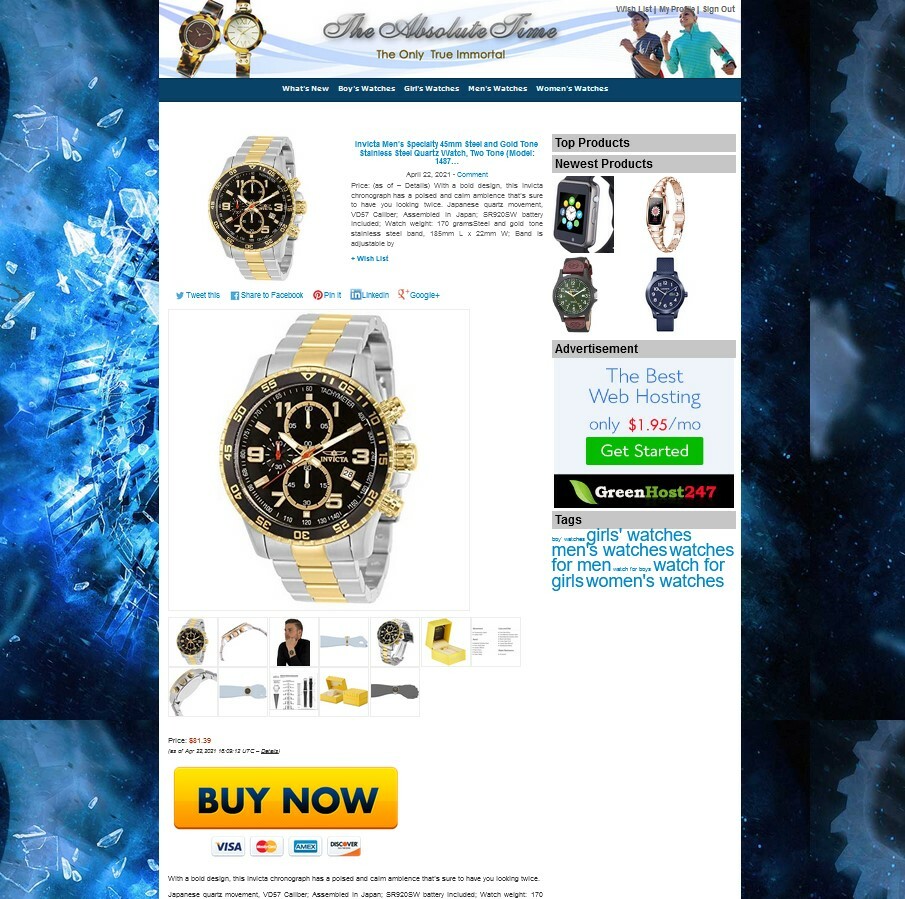 Watches Store eBay, Amazon, ClickBank Affiliate Website + Auto Pilot