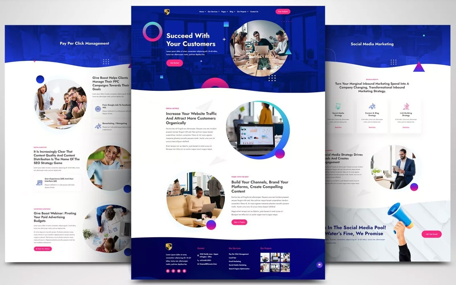 CUSTOM PRO WEBSITE FOR SEO, MARKETING, ADVERTISING, WEB HOSTING AGENCY WORDPRESS