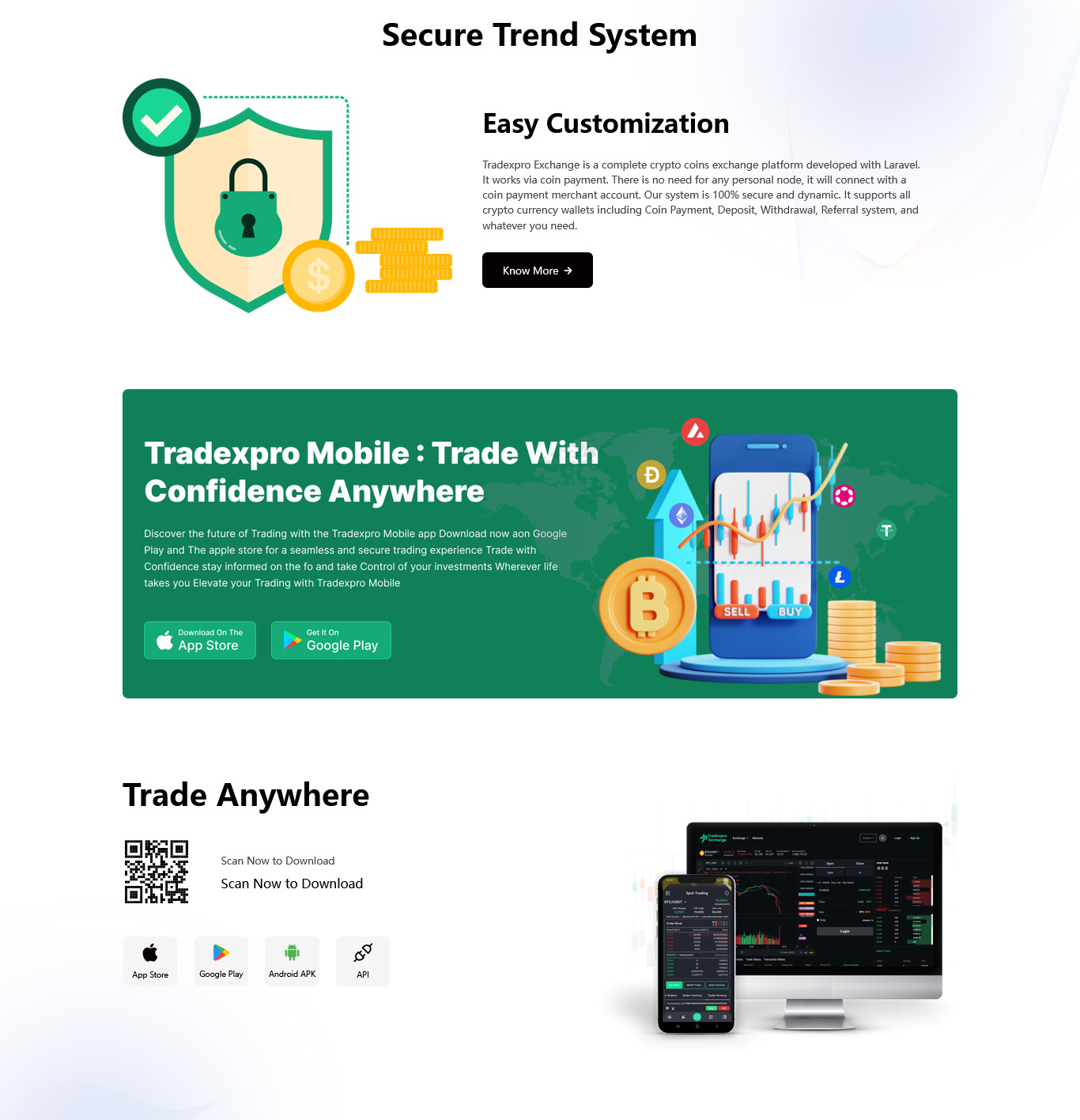 Tradixo – Crypto Exchange Platform | Spot, P2P, Staking, ICO, Futures | Laravel