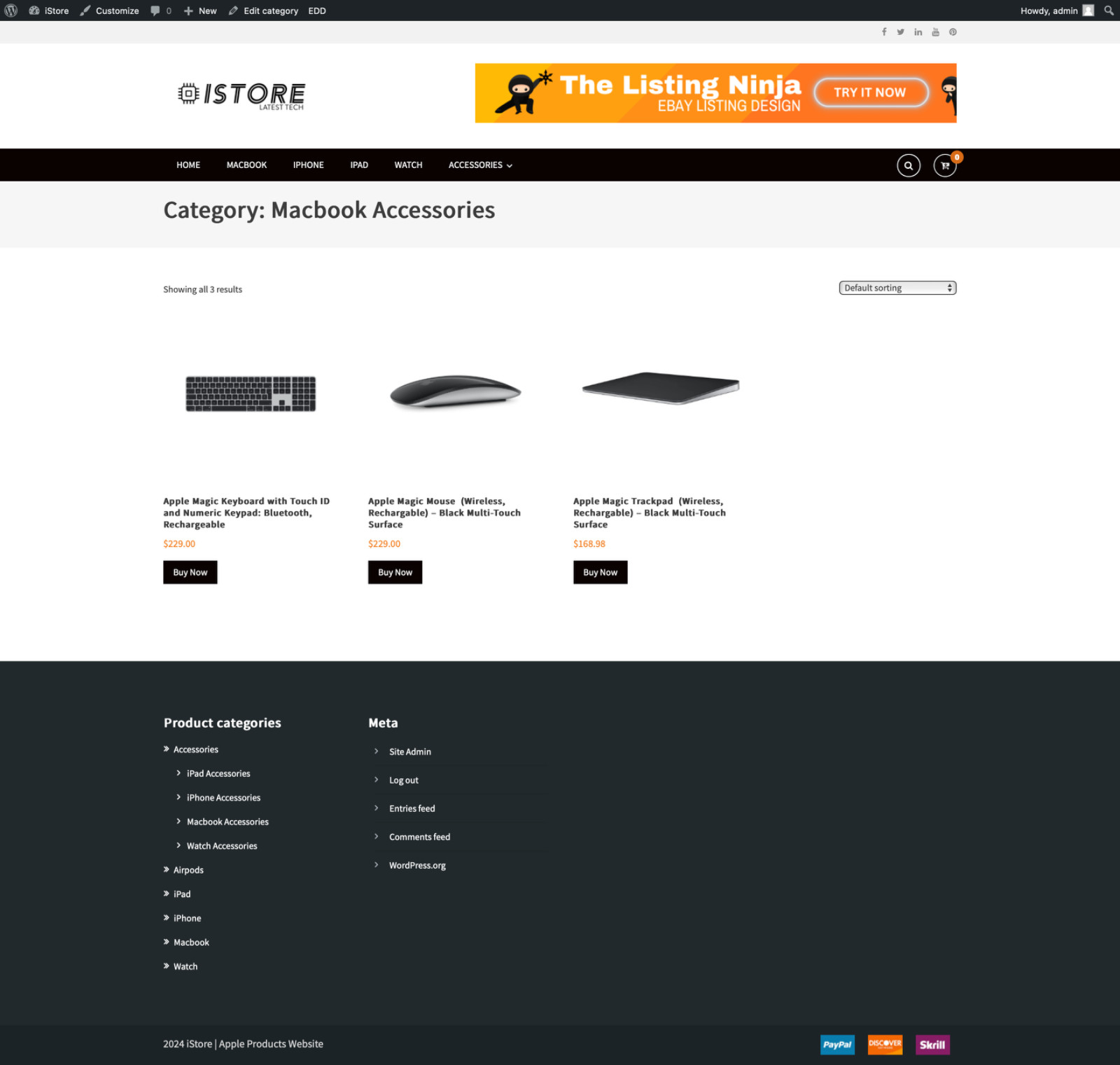 🥇 Apple Products Amazon Affiliate Store Business Website MacBook, iPhone & iPad