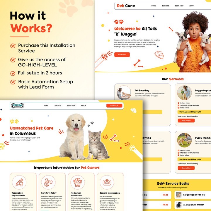 Dog Breeder Website | Premium Pet Shop Template | GoHighLevel Website Theme