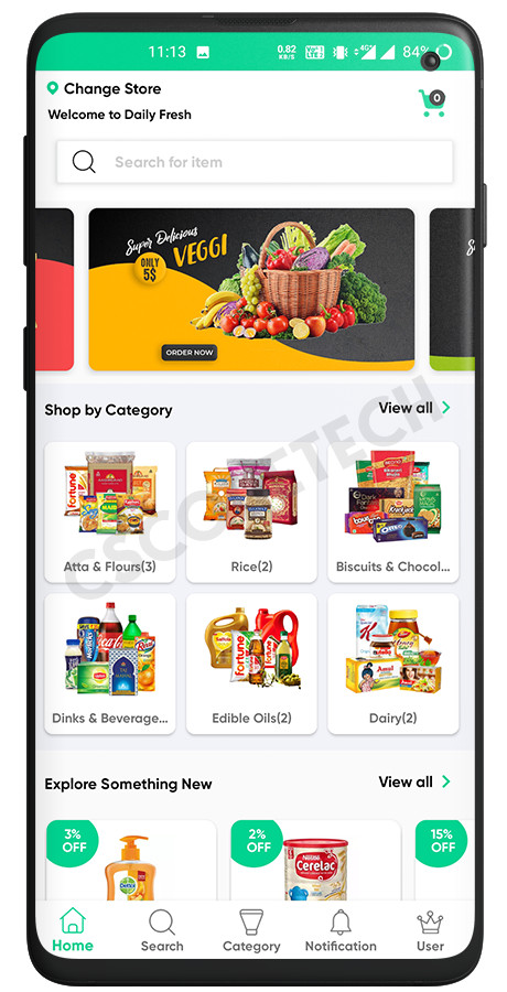 GoServe Multi-Vendor Food, Grocery, Pharmacy Delivery Android App + Admin Panel