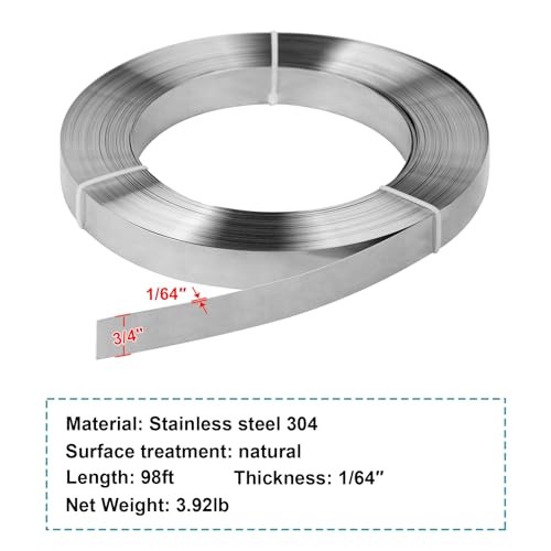 304 Stainless Steel Strapping Band Coil 3/4″ x 95′ Heavy Duty Industrial Packing