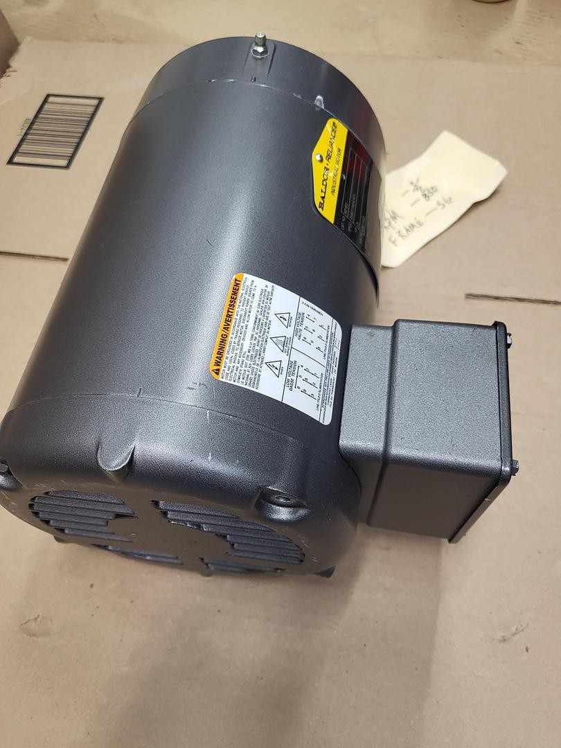 BALDOR .5 HP Motor 35B011N043G1 / frame: 56 – 850 RPM – 230 /460 – 3 ph No box
