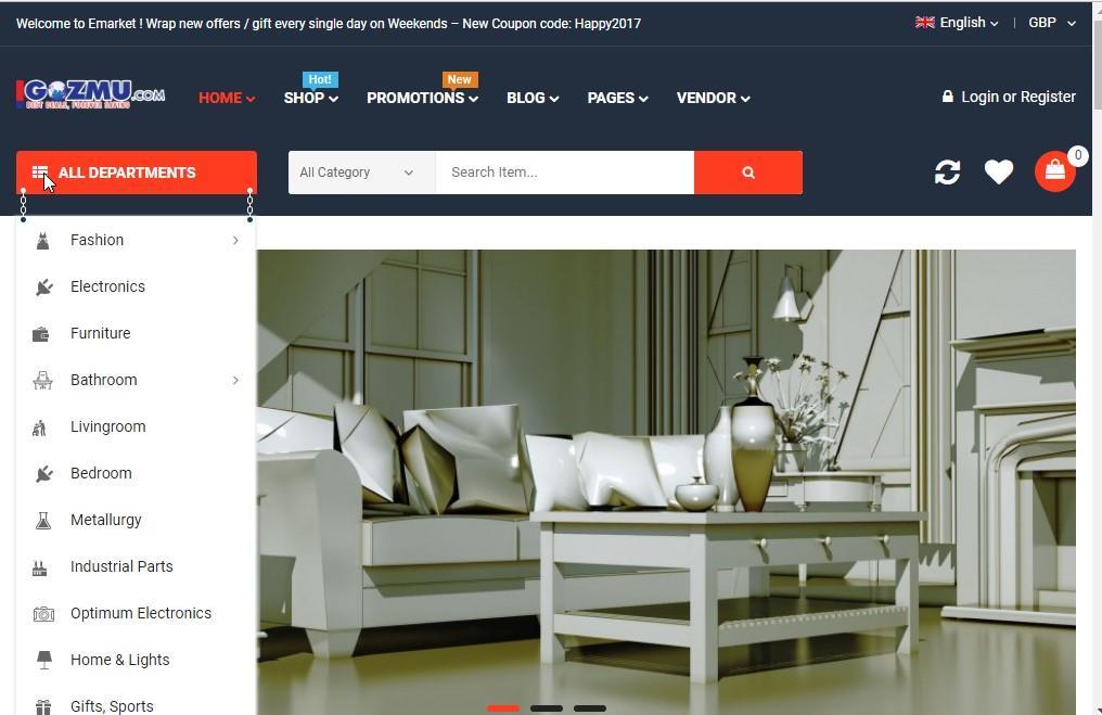 Multi-purpose Multi Vendor modern eCommerce Website​ Free hosting+installation