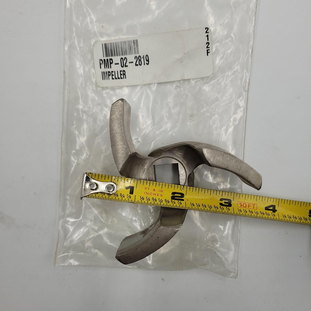 Stainless steel PMP-02-2819 IMPELLER 212F – 3-1/4″ diameter – 1/2″ square shaft