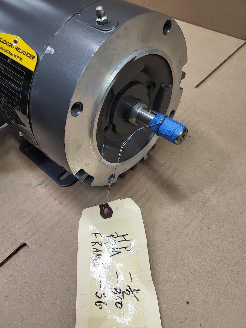 BALDOR .5 HP Motor 35B011N043G1 / frame: 56 – 850 RPM – 230 /460 – 3 ph No box
