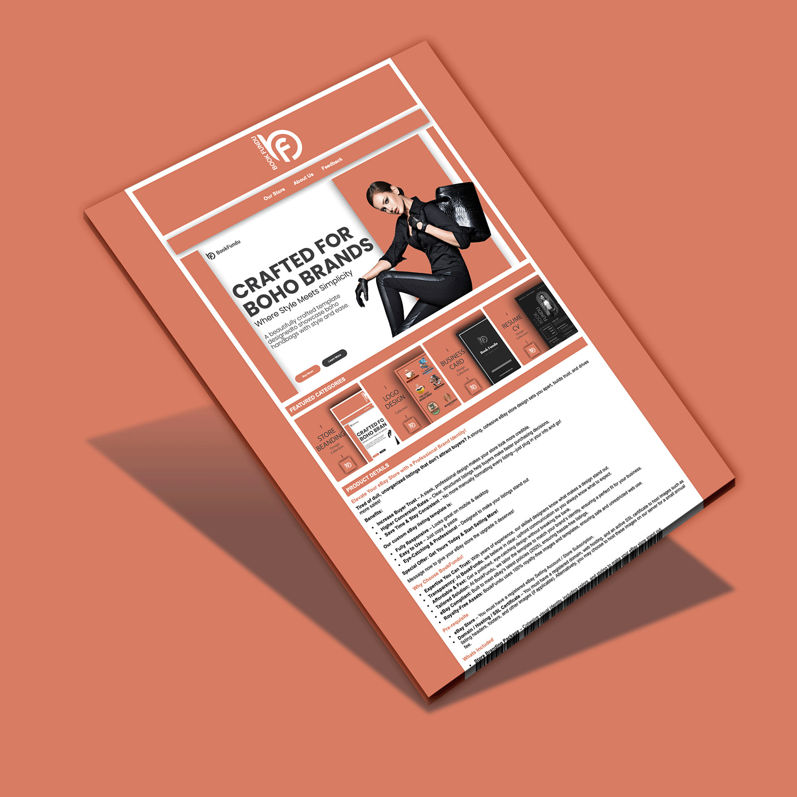 Stylish eBay Store Design & Template for Handbag & Accessories – Customizable