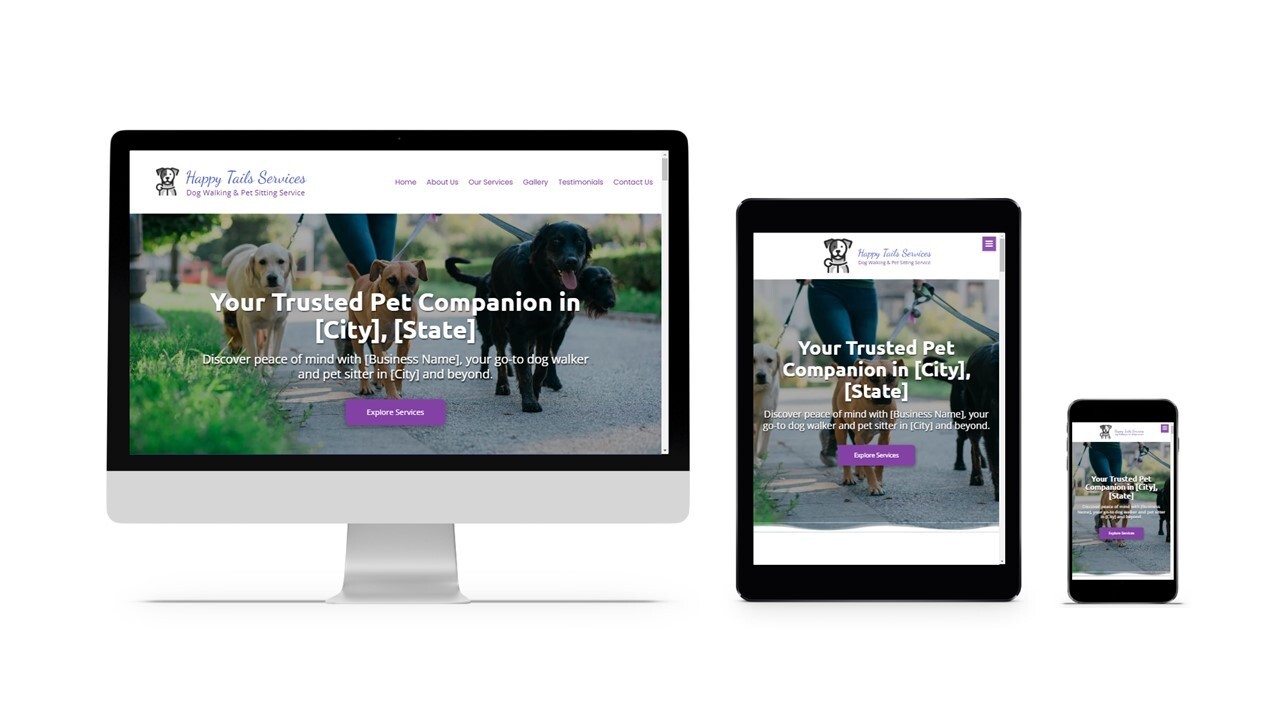 Dog Walker & Pet Sitting Customized Business Website *SEE FULL DESCRIPTION*