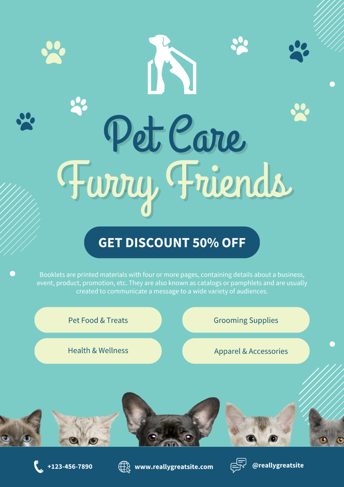 Template Crafted For You-Pet Shop-Furry Friend’s Favorite Spot-Pet Cartoon Logo