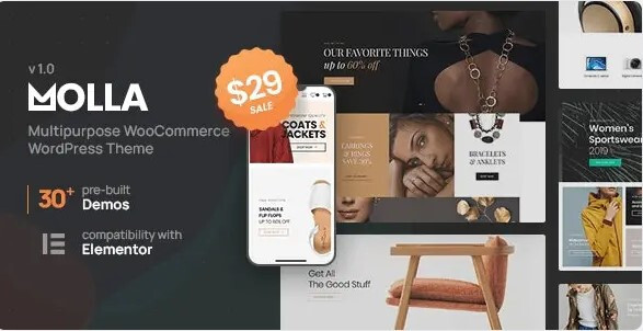 Molla WordPress Premium Woocommerce Theme ⭐Latest Version GPL⭐ Lifetime Updates